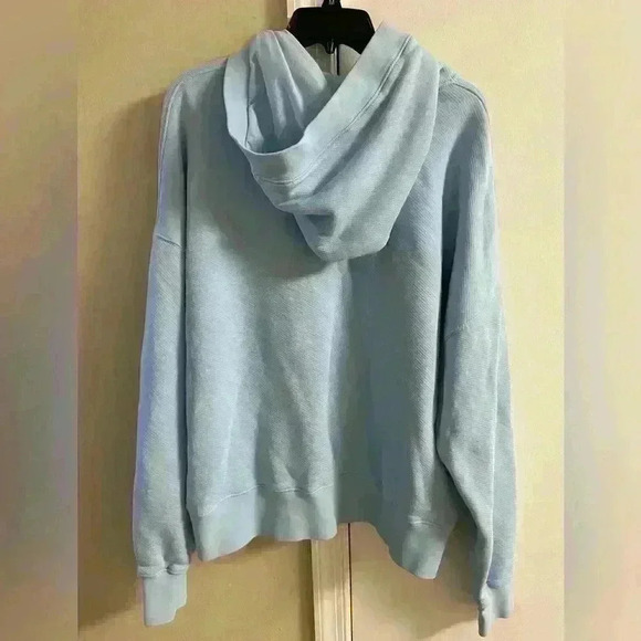 Le Pere heart sweatshirt hooded men light blue 100% cotton‎ Medium - Picture 6 of 8